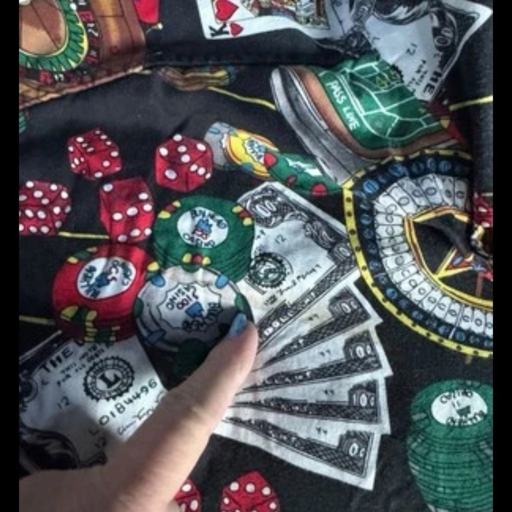 Vintage Bullhead Island Series Men's Sz XL Casino Vegas Poker Camp Shirt - Picture 14 of 15